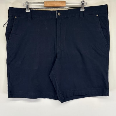 古着 コロンビア Columbia ショートパンツ ダック ハーフ 短パン ワンポイントロゴ 半ズボン w42 L10 ネイビー メンズ