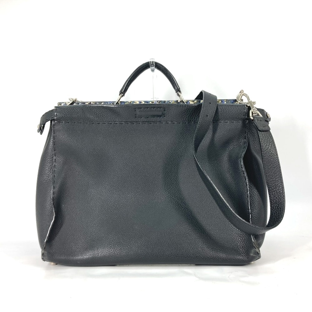 フェンディ FENDI ピーカブー 7VA388 セレリア 2WAY ハンドバッグ ショルダーバッグ 斜め掛け ビジネスバッグ レザー ブラック