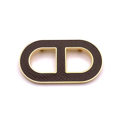HERMES エルメス シェーヌダンクル ブローチ ヴォーエプソン ゴールド レディース【中古】