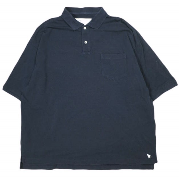 SSZ エスエスズィー 24SS BILL分 Collection POLO オーバーサイズ鹿の子ポロシャツ 11-02-0150-458 M NAVY BEAMS 半袖 トップス g24546