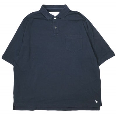 SSZ エスエスズィー 24SS BILL分 Collection POLO オーバーサイズ鹿の子ポロシャツ 11-02-0150-458 M NAVY BEAMS 半袖 トップス g24546