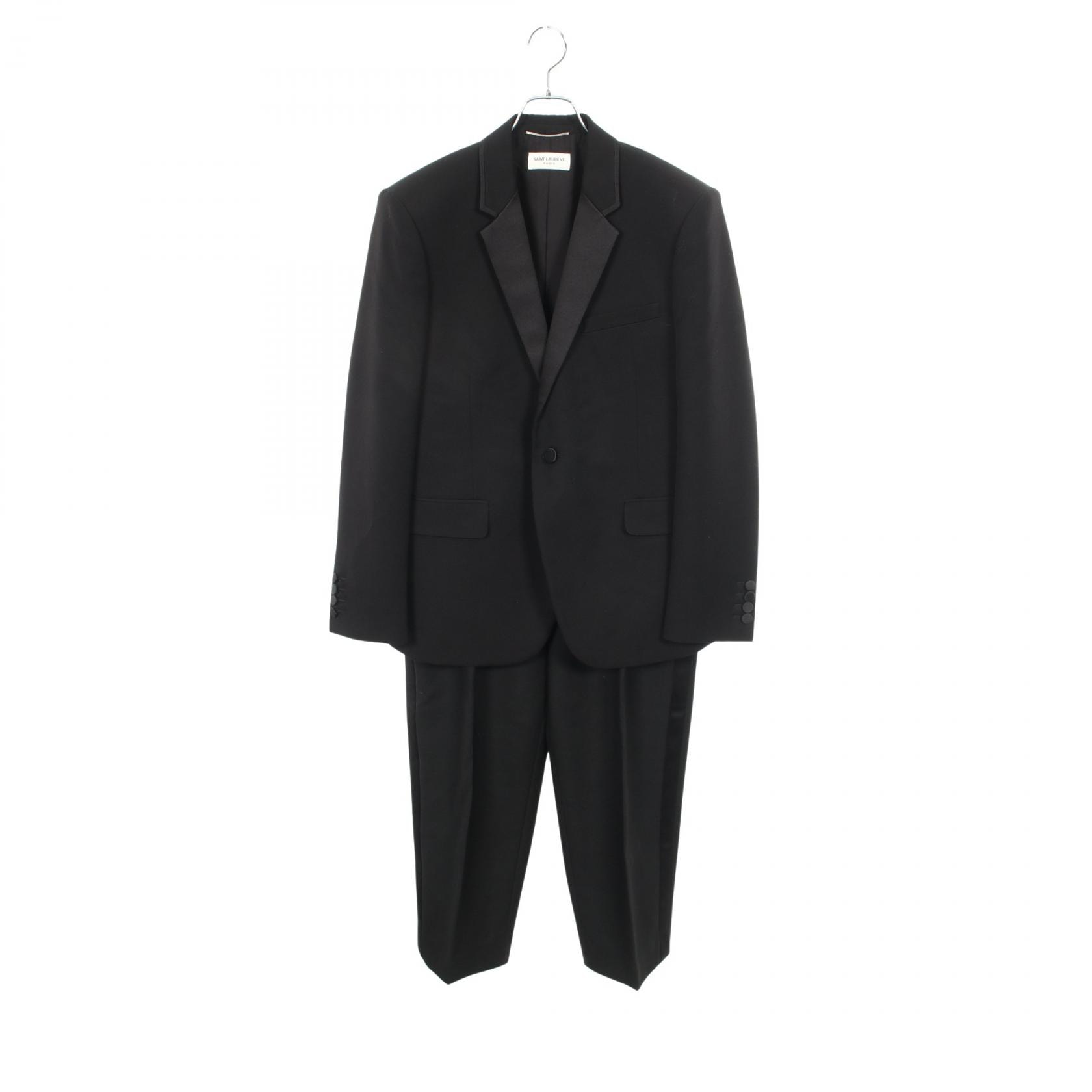 サンローランパリ SAINT LAURENT PARIS サイドライン セットアップ 衣料品 ウール メンズ ブラック系 551807630628 【中古】