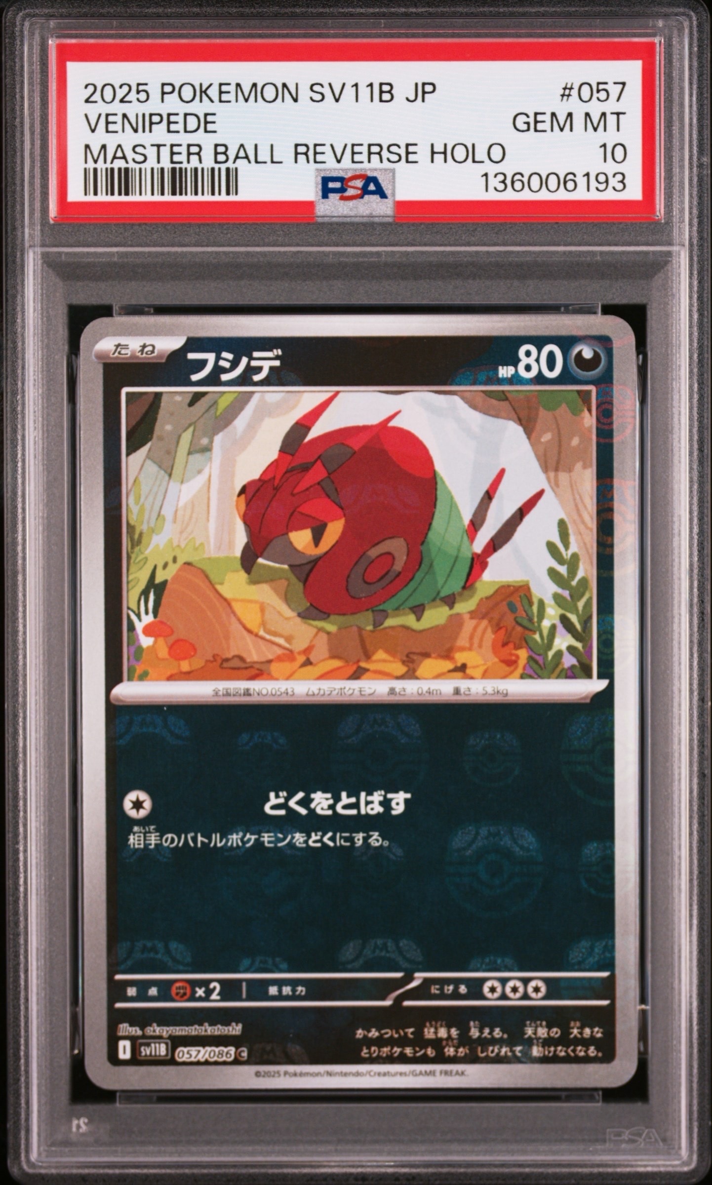 フシデ C :マスターボールミラー [SV11B 057/086](拡張パック「ブラックボルト」)