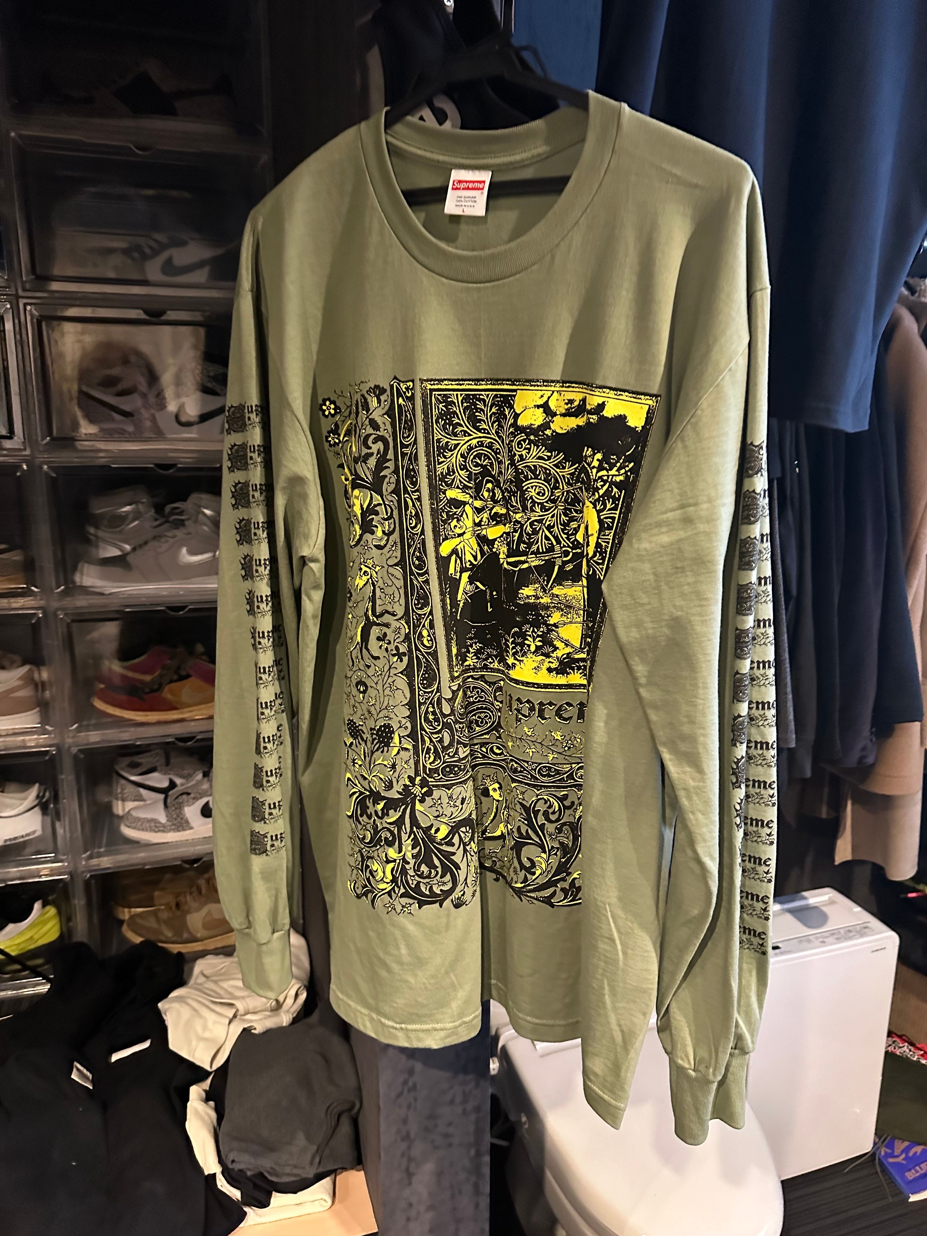 Supreme Saint Sebastian L/S Tee "Light Olive"