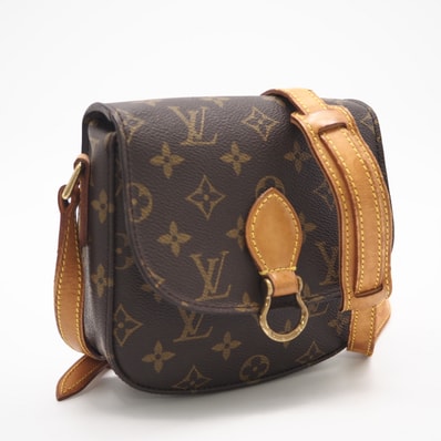 LOUIS VUITTON ルイ・ヴィトン モノグラム キャンバス サンクルーPM M51244 ショルダーバッグ ブラウン コーティングキャンバス レザー レディース