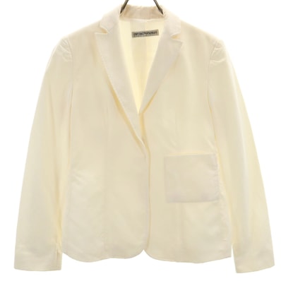 Emporio Armani エンポリオアルマーニ イタリア製 テーラードジャケット 36 アイボリー