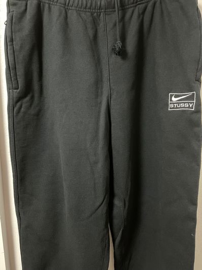 Stussy x Nike Stone Washed Fleece Pant "Black" (US Size) FN5235-010