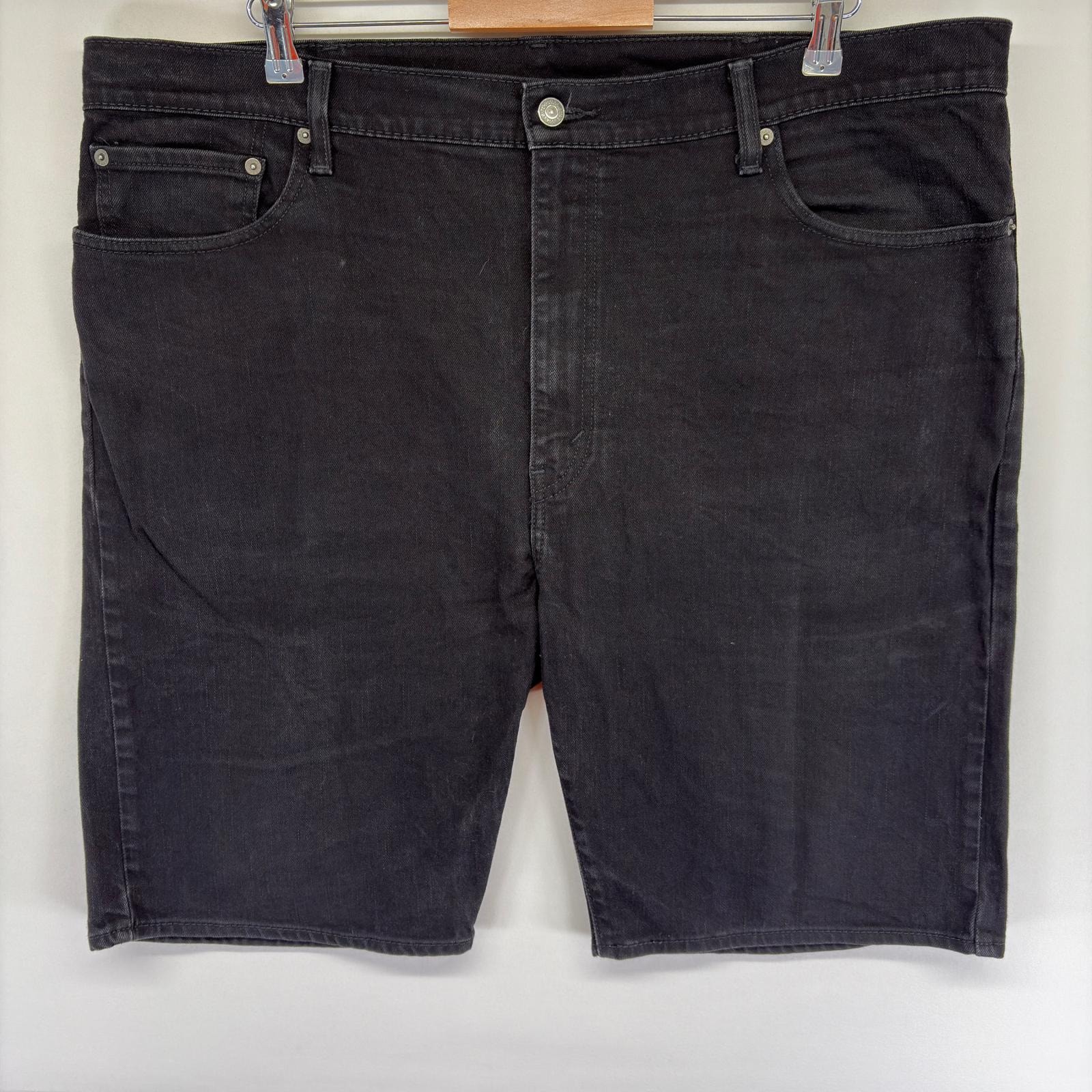 古着 リーバイス Levi's デニム パンツ ストレート ハーフ ショートパンツ ジップ ショートパンツ ジップ w42  ブラック系 メンズ