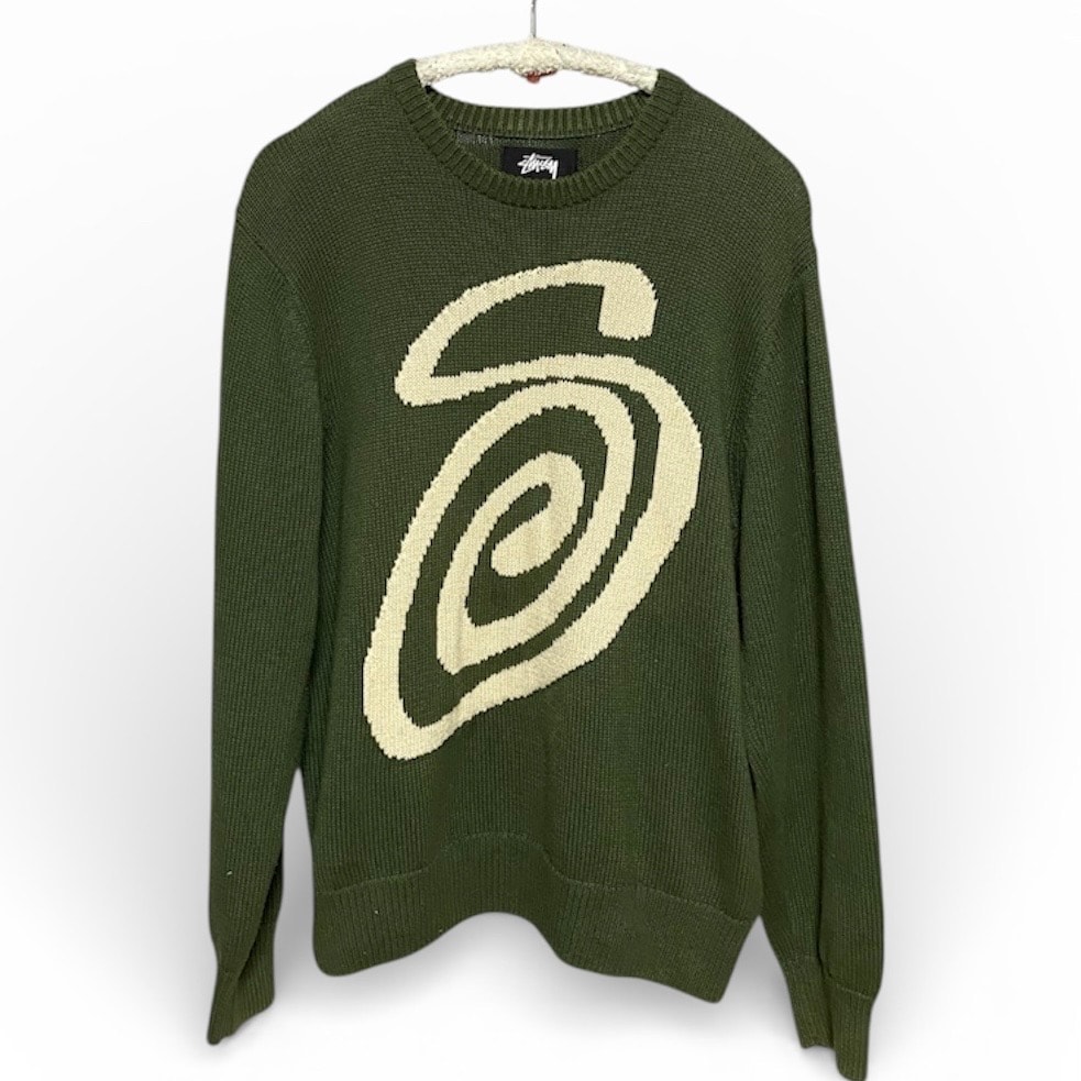 Stussy CURLY S SWEATER "Green"