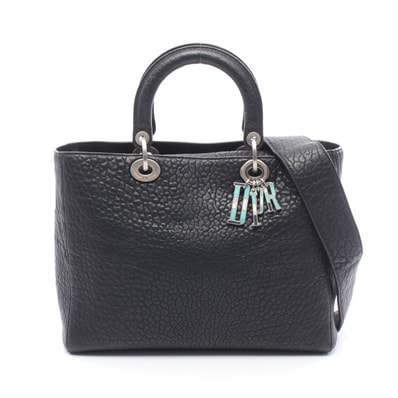 ディオール Dior ディオリッシモ ミィディアム 2WAY ハンドバッグ バッグ レザー レディース ブラック系 【中古】