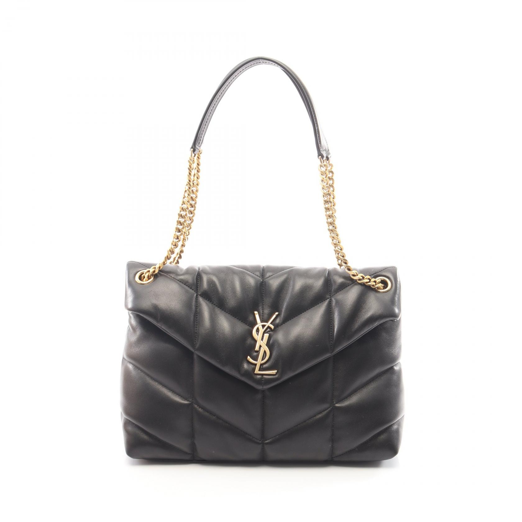 サンローランパリ SAINT LAURENT PARIS ルルパファー ショルダーバッグ バッグ レザー レディース ブラック系 5774751EL071000 【新品】