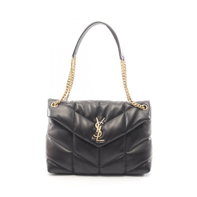 サンローランパリ SAINT LAURENT PARIS ルルパファー ショルダーバッグ バッグ レザー レディース ブラック系 5774751EL071000 【新品】