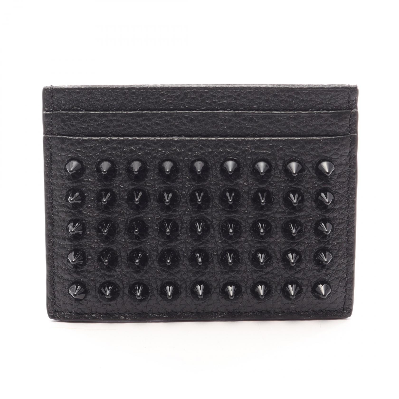 クリスチャンルブタン Christian Louboutin KIOS カードケース アクセサリー レザー メンズ ブラック系 1175211CM53 【新品】