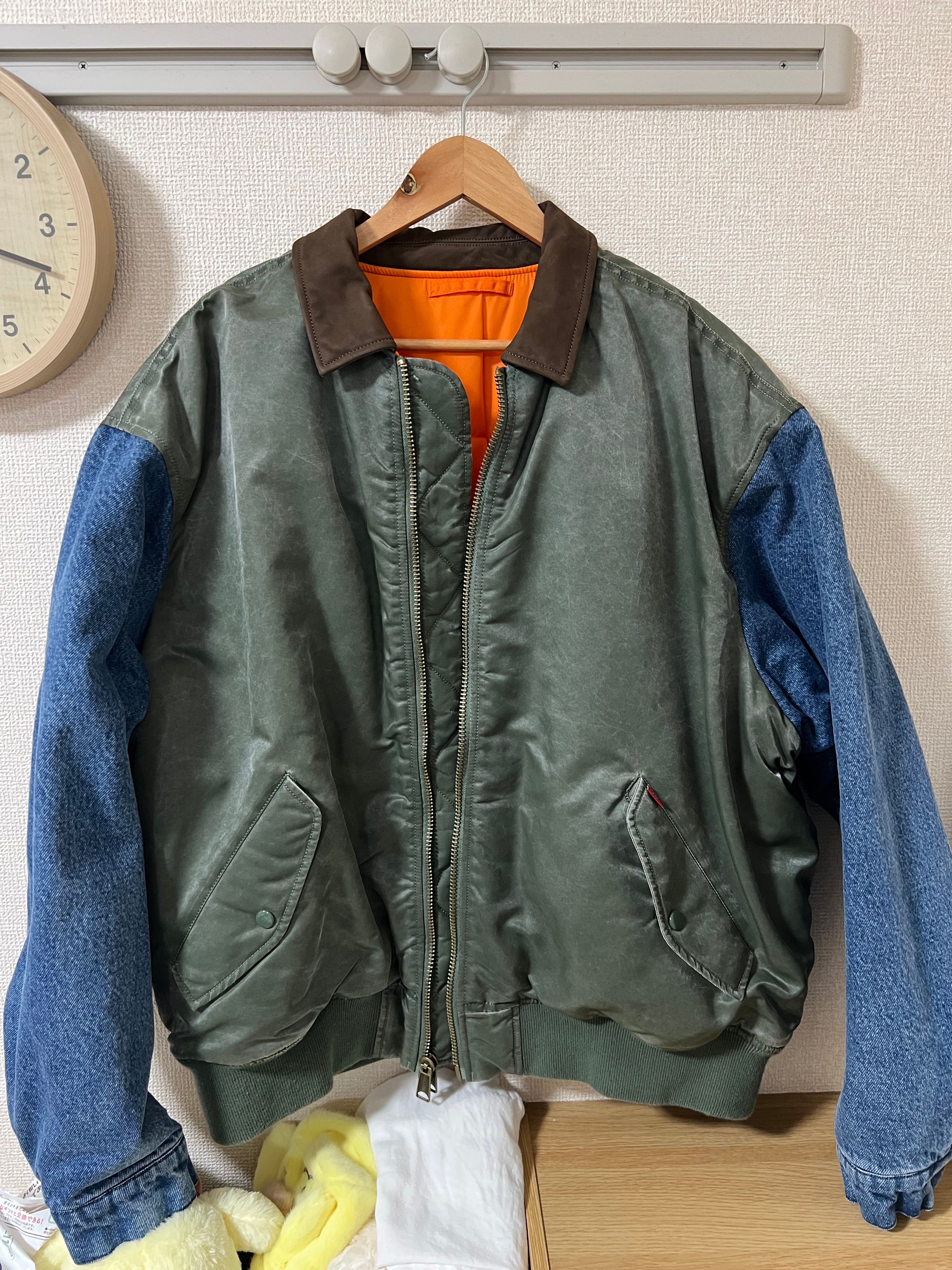 Supreme Denim Sleeve Ma-1 "Olive"