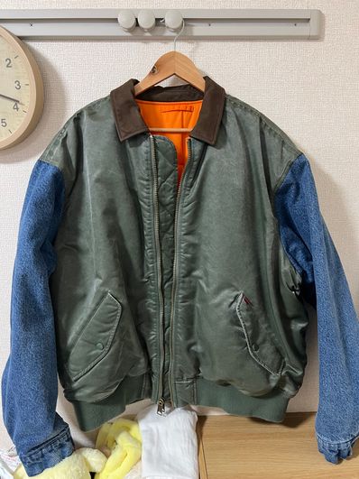 Supreme Denim Sleeve Ma-1 "Olive"