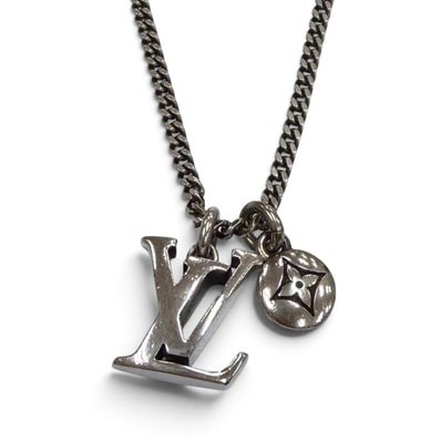 良品 ルイヴィトン ネックレス LVセーラー チェーン シルバー M03188