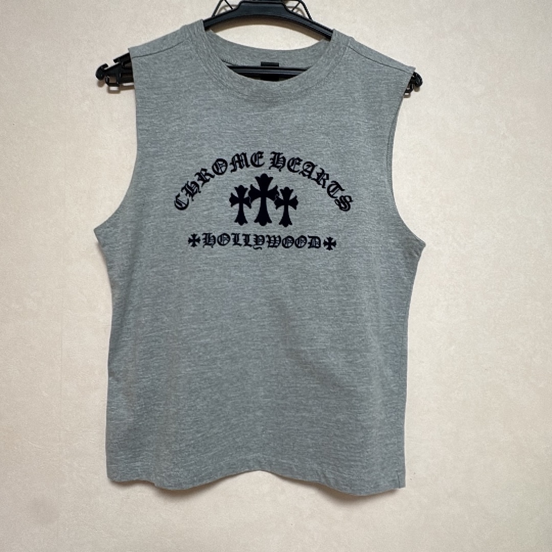 クロムハーツ タンクトップ Chrome Hearts Triple Cross Hollywood Tank Top Grey クロムハーツ トリプルクロス ハリウッド グレー タンクトップ