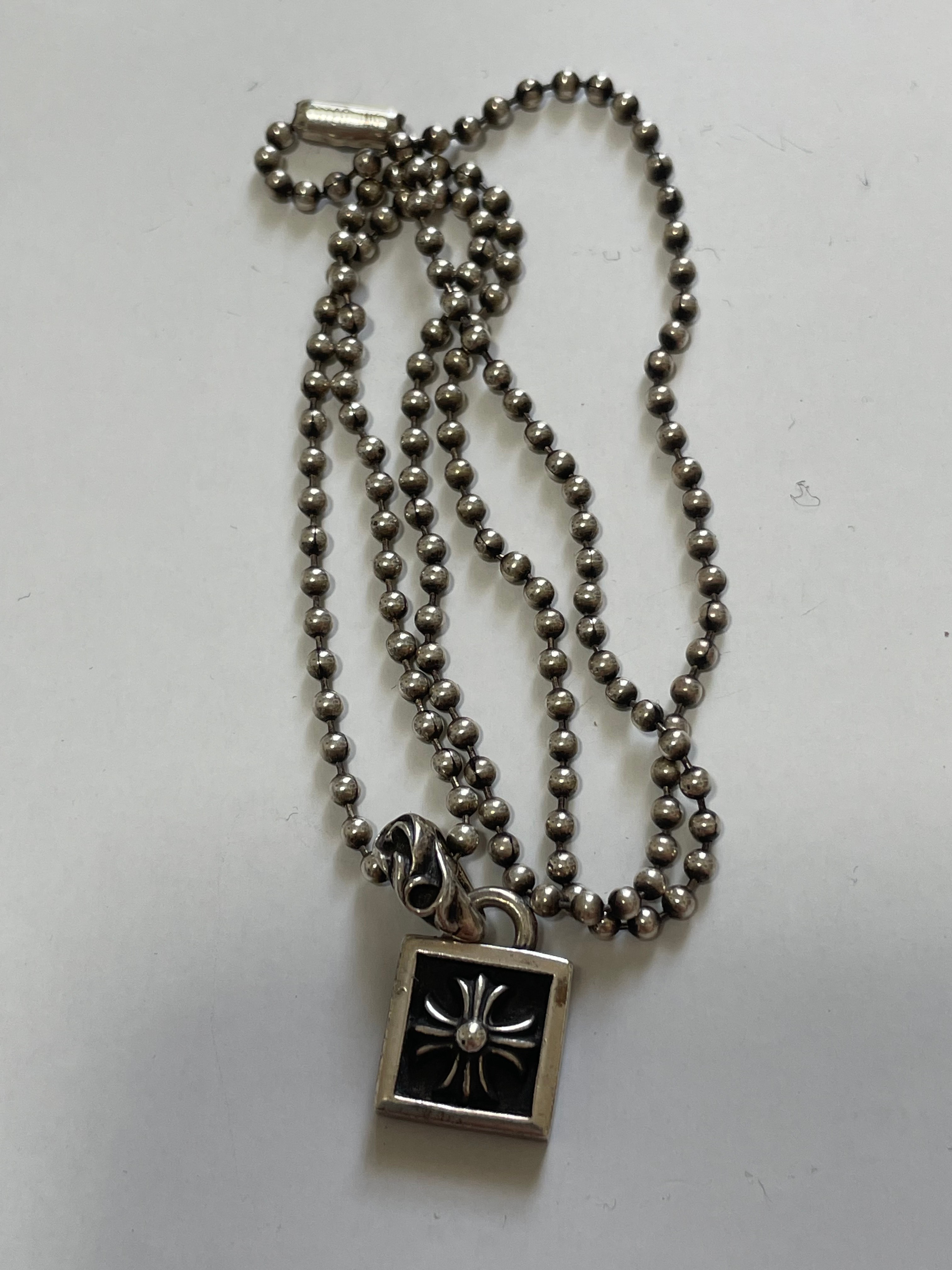 Chrome Hearts Framed CH Plus Charm "Silver"