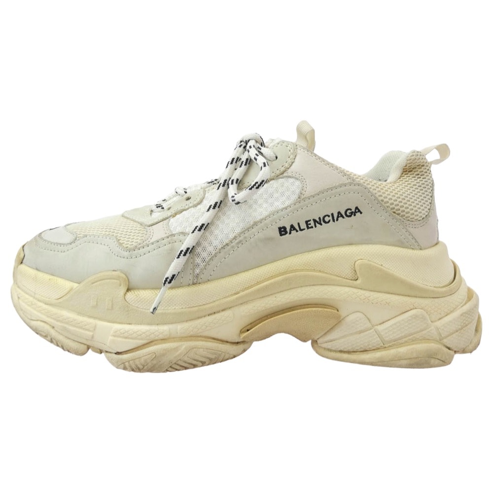 BALENCIAGA バレンシアガ スニーカー イタリア製 初期 Triple S Trainers トリプルS トレーナーズ スニーカー ホワイト系 40【中古】