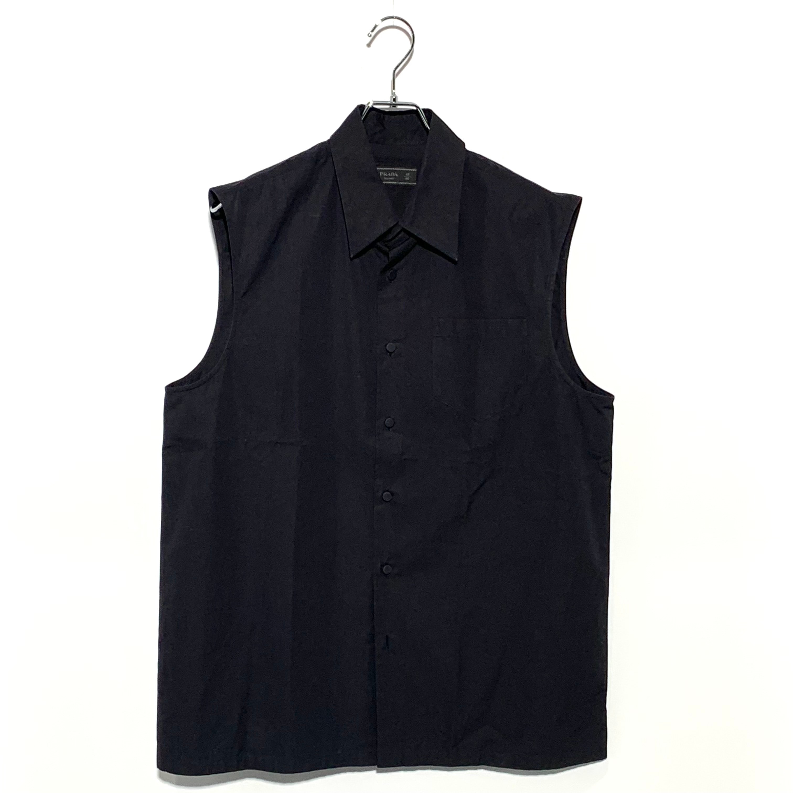 PRADA ノースリーブ シャツ ブラック