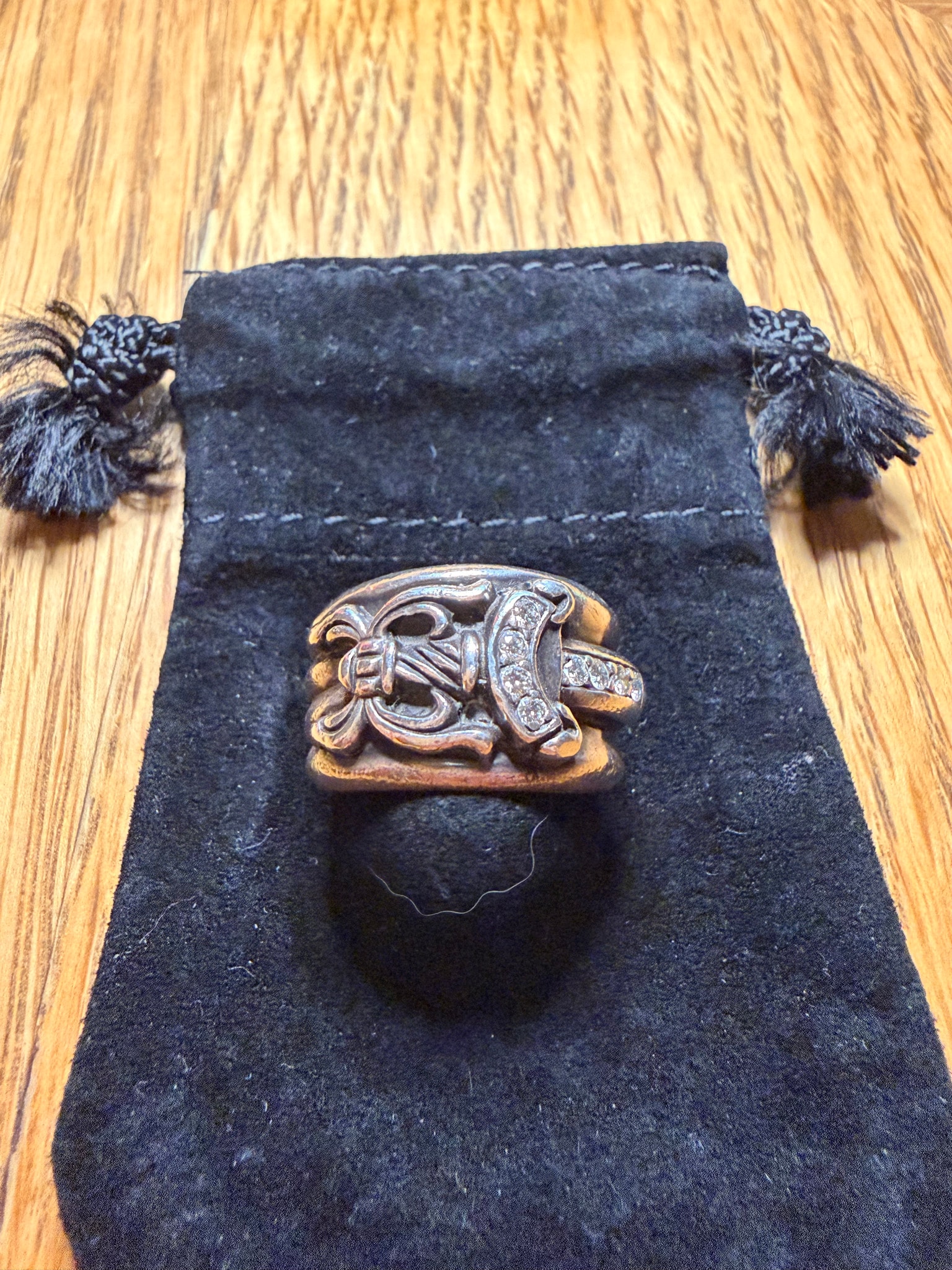 Chrome Hearts Dagger Ring Pave Diamond "Silver"