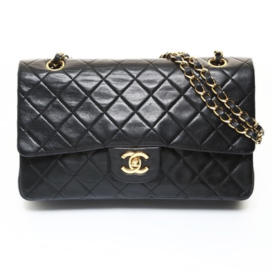 シャネル CHANEL 4番台 1992-1994 ラムスキン ダブルフラップ マトラッセ ショルダーバッグ【中古】