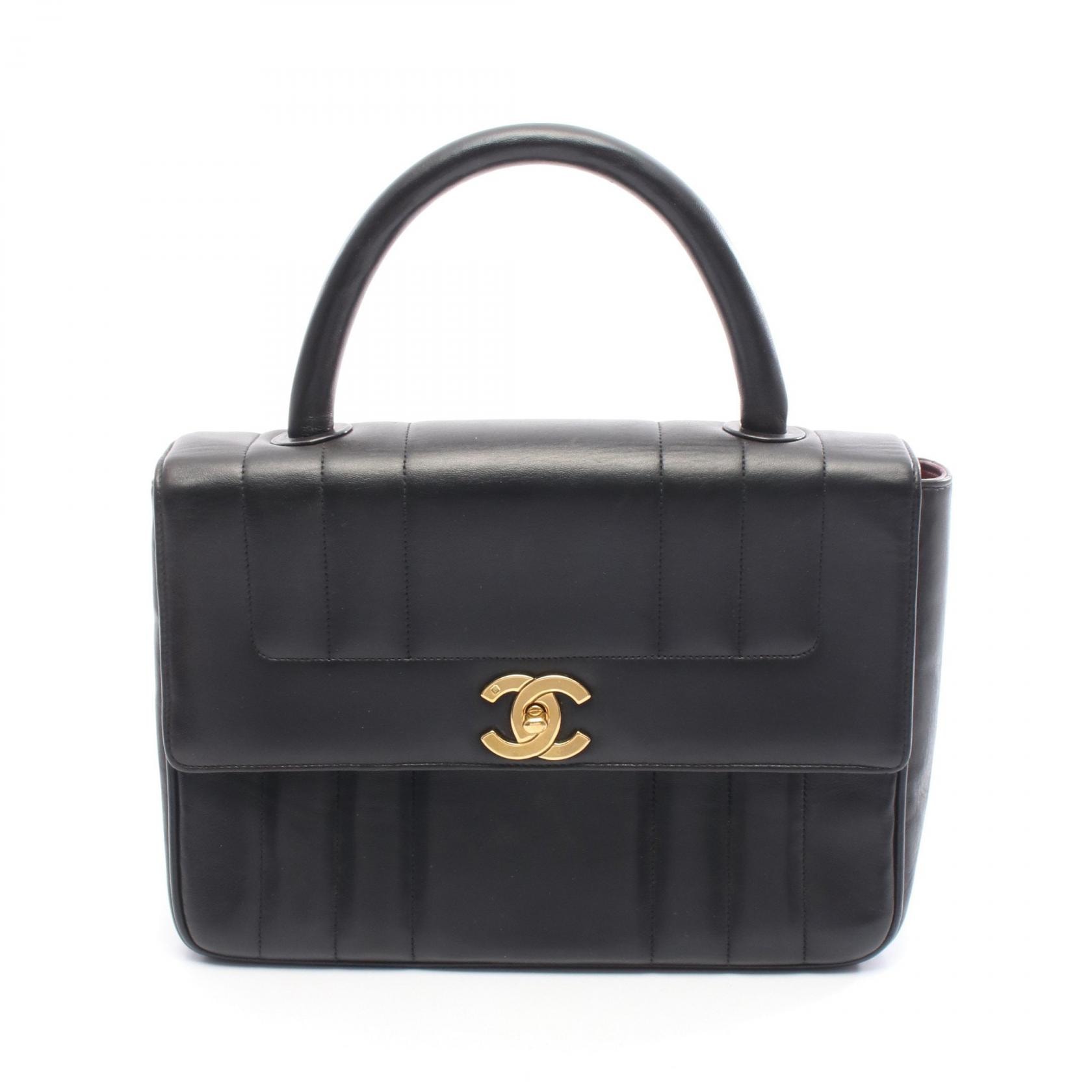 シャネル CHANEL マドモアゼル ハンドバッグ バッグ ラムスキン(羊革) レディース ブラック系 【中古】