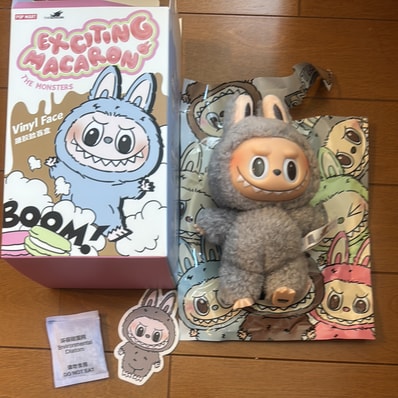 POP MART THE MONSTERS (LABUBU) Exciting Macaron Plush Series SESAME BEAN