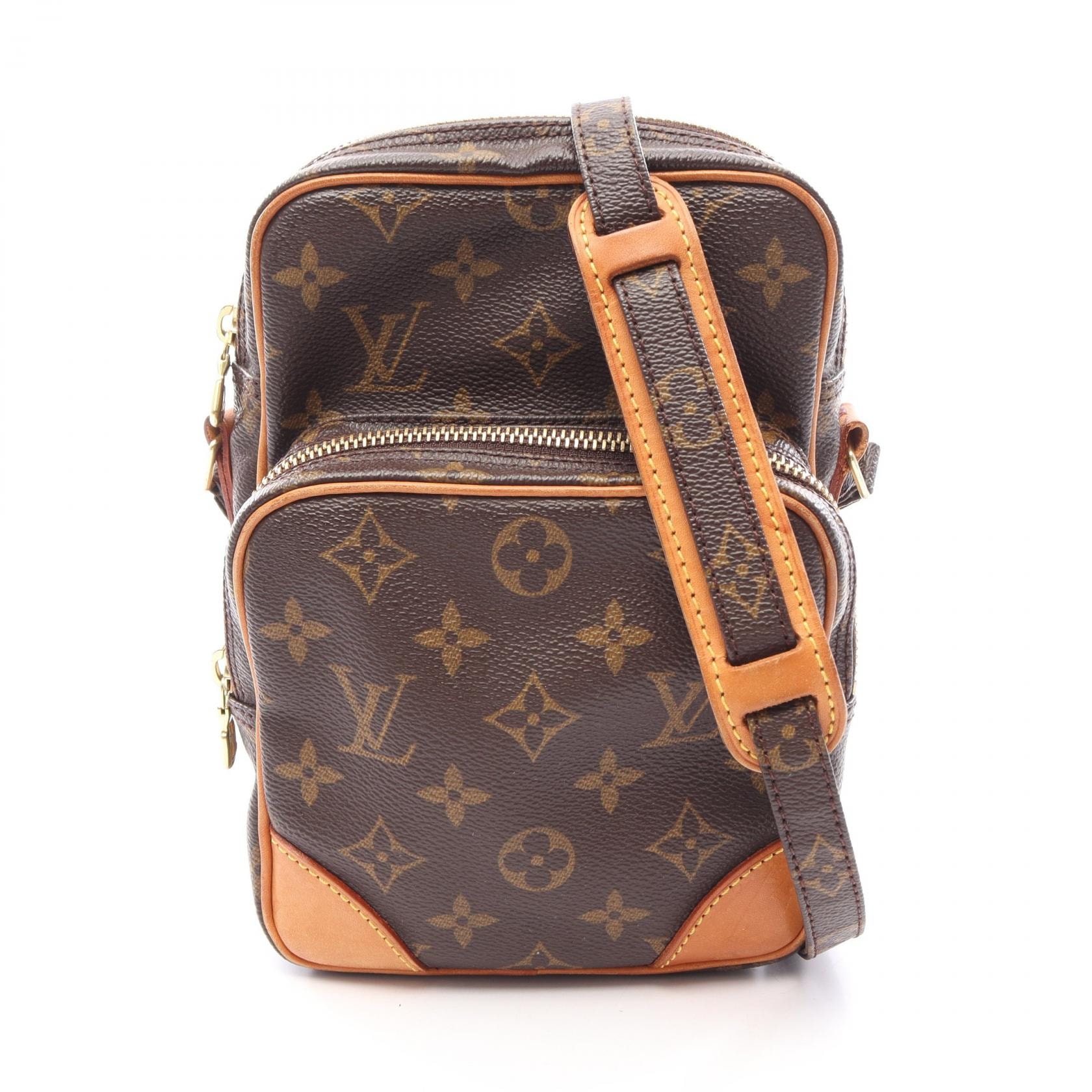 ルイ・ヴィトン LOUIS VUITTON アマゾン モノグラム ショルダーバッグ バッグ PVCコーティングキャンバス レザー レディース ブラウン系 M45236 【中古】