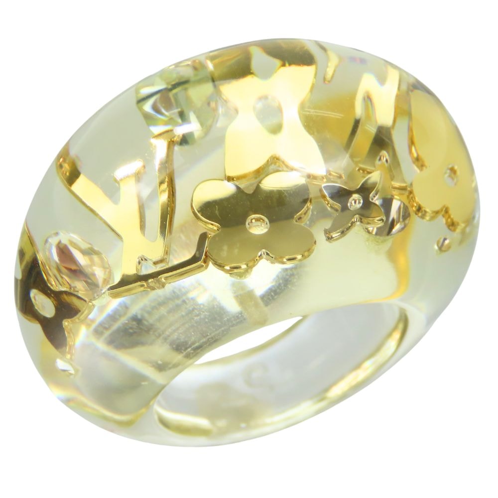 【中古】 ルイ・ヴィトン リング・指輪 バーグアンクルージョン M65863 Sサイズ プラスチック クリア ゴールド アクセサリー 小物 レディース 女性 LOUIS VUITTON