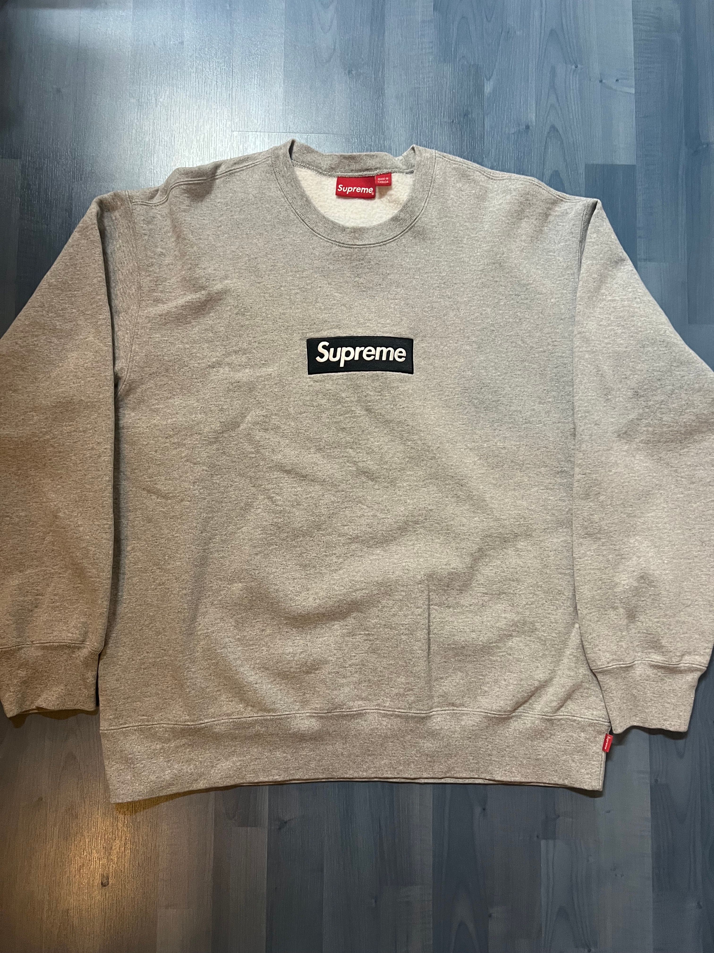 Supreme Box Logo Crewneck "Heather Grey" (22FW)
