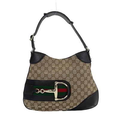グッチ GUCCI GGキャンバス ホースビット ショルダーバッグ【中古】