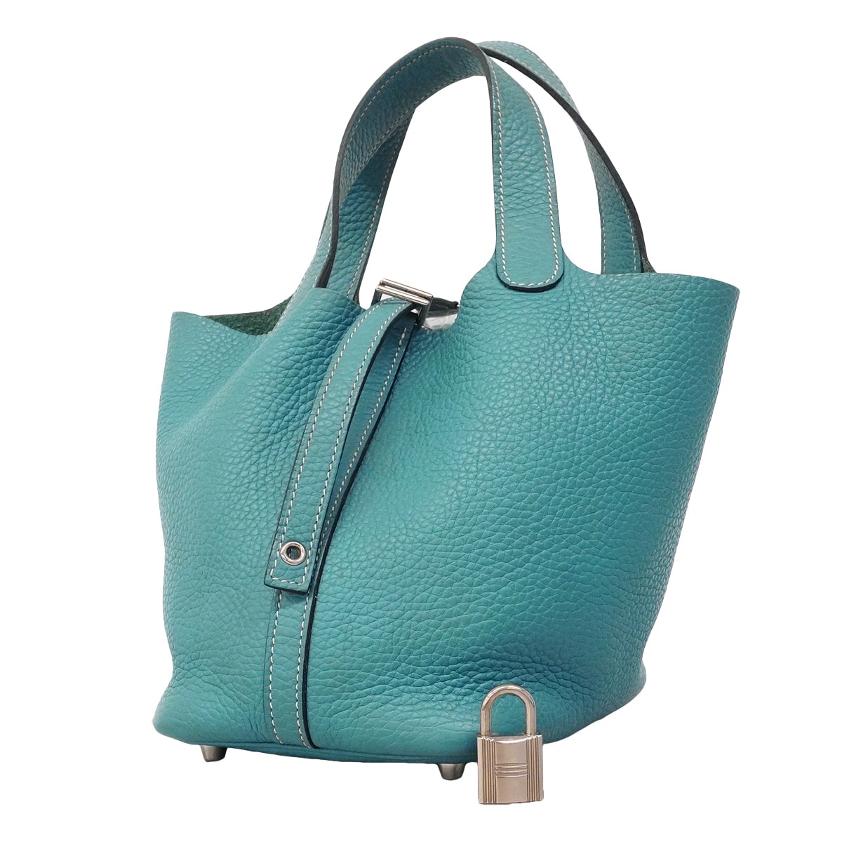 ★最終価格★SALE【6hc2615】エルメス ハンドバッグ ピコタンロックPM トリヨンクレマンス ブルージーン シルバー金具 □P刻印【中古】レディース