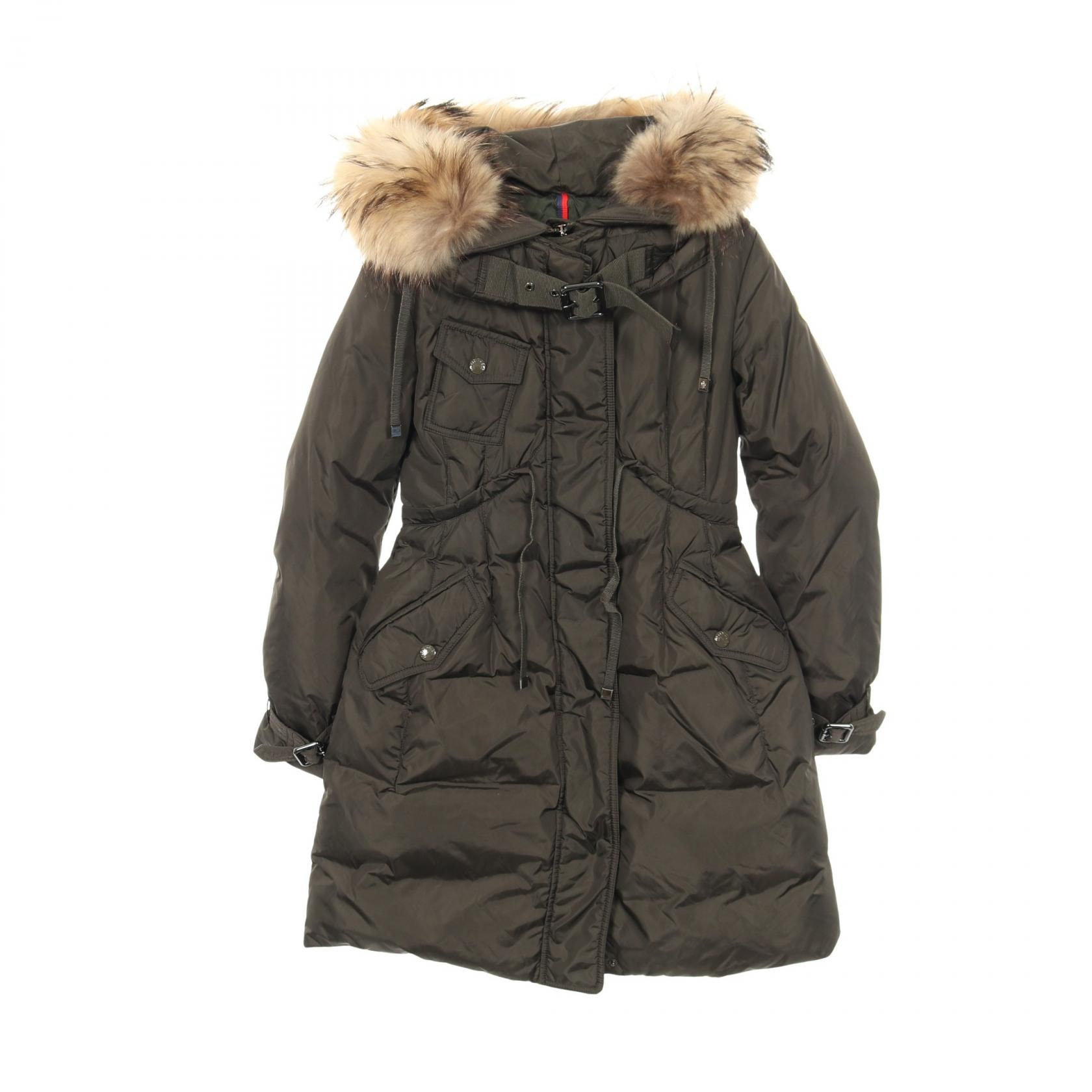 モンクレール MONCLER PHALANGERE ダウンジャケット 衣料品 アウター ナイロン レディース カーキ系 【中古】