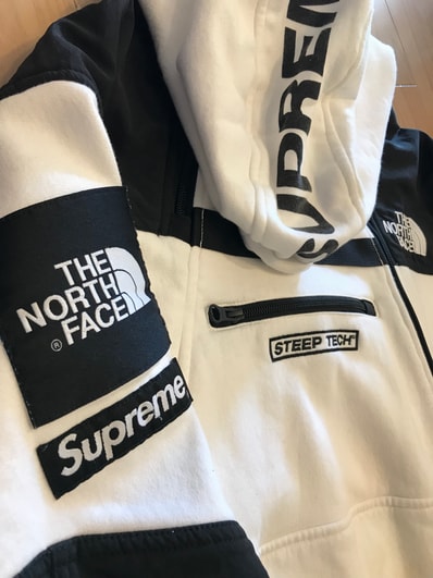 Supreme x The North Face Steep Tech Hooded Sweatshirt "White"