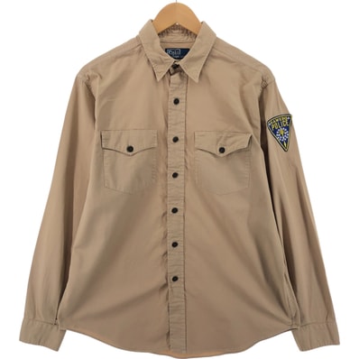 古着 ラルフローレン Ralph Lauren POLO by Ralph Lauren 長袖 コットンシャツ メンズL相当/eaa548026