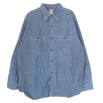 The REAL McCOY'S ザリアルマッコイズ 長袖シャツ joe mccoy 8 hour union ジョーマッコイ 長袖 シャンブレー シャツ インディゴブルー系 16【中古】