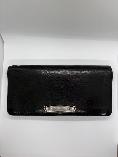 Chrome Hearts Single Fold Long Wallet Tips "Black"