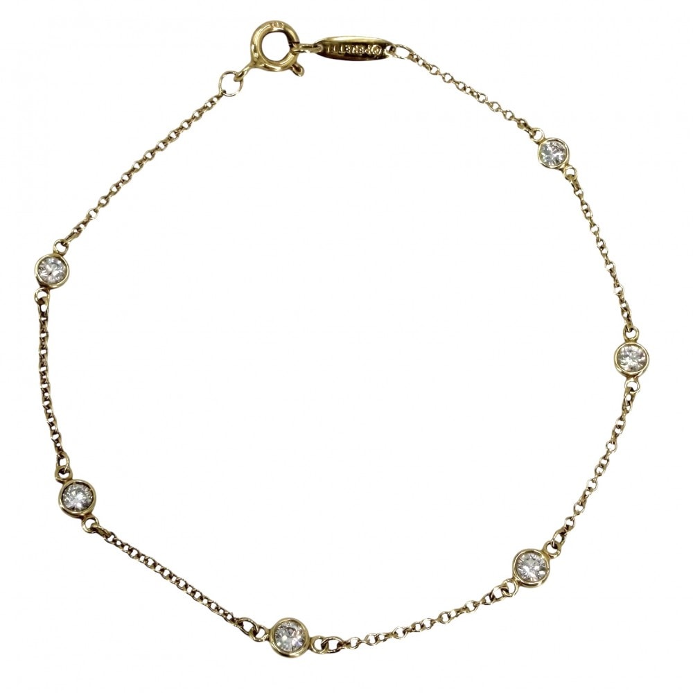 TIFFANY&Co. ティファニー ブレスレット エルサペレッティ バイザヤード アクセサリー ジュエリー 6P 18金YG Au750 K18イエローゴールド    ダイヤモンド レディース 約1.4g 美品【中古品】