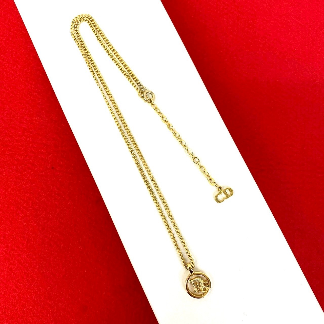 Christian Dior ディオール ロゴ GP ネックレス ゴールド
 75881