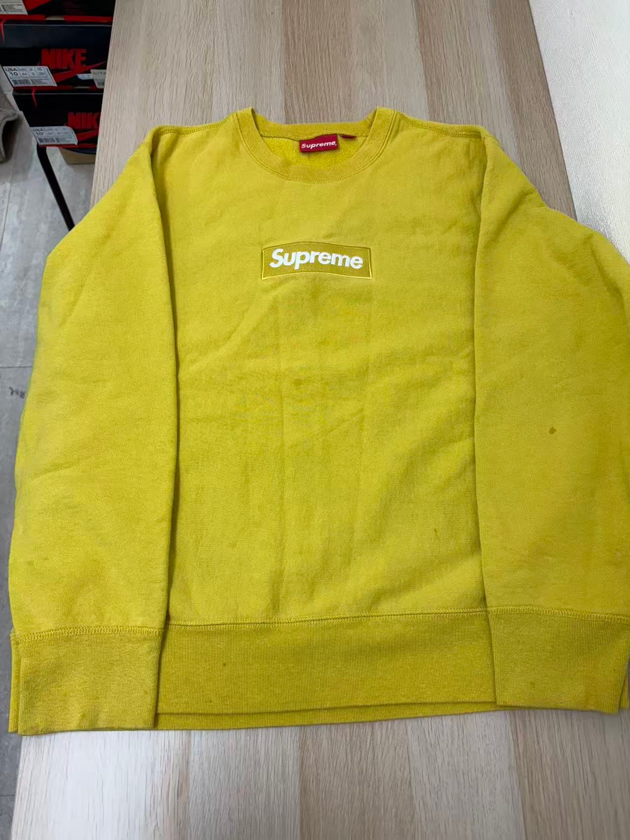 Supreme Box Logo Crewneck Sweatshirt "Yellow" (18FW)