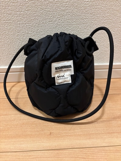 NEIGHBORHOOD x NANGA Down Drawstring Bag "Black"