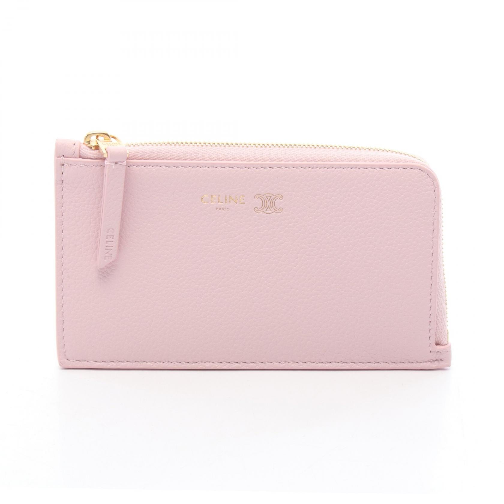 セリーヌ CELINE トリオンフ カードケース アクセサリー レザー レディース ピンク系 L10082O54GJR5 【新品】