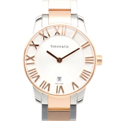 ティファニー アトラス 腕時計 時計 ステンレススチール 34876088 クオーツ 磨き直し済 ユニセックス 1年保証 TIFFANY&Co. 中古