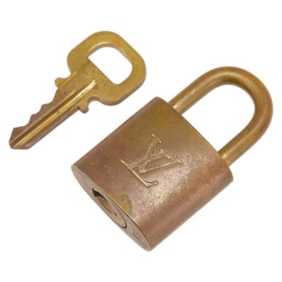 ルイ ヴィトン カデナ 南京錠 キー セット ゴールド メッキ レディース LOUIS VUITTON 【中古】