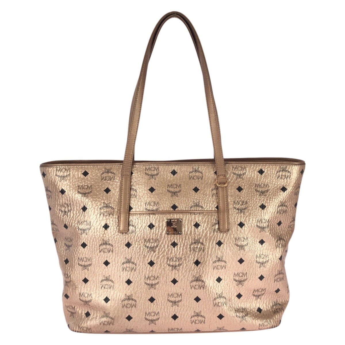 MCM エム シー エム ヴィセトス Anya シャンパンゴールド ゴールド金具 PVC レザー/ トートバッグ ショルダーバッグ 604048 【中古】