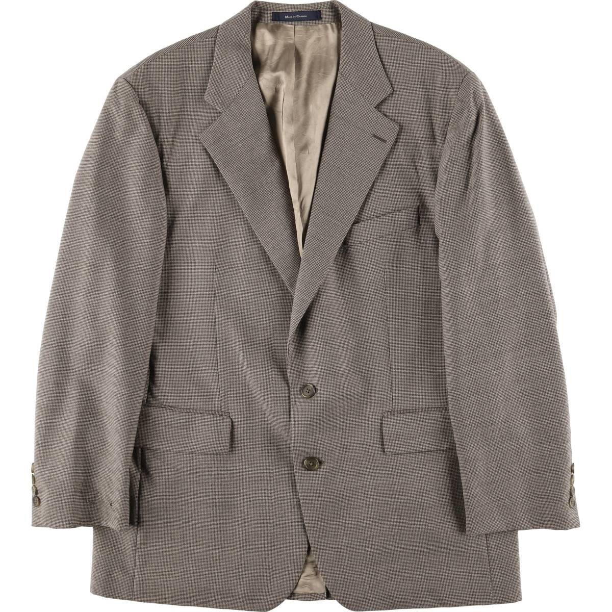 古着 ラルフローレン Ralph Lauren CHAPS チャップス 千鳥格子柄 ウールテーラードジャケット カナダ製 メンズL相当/eaa600019