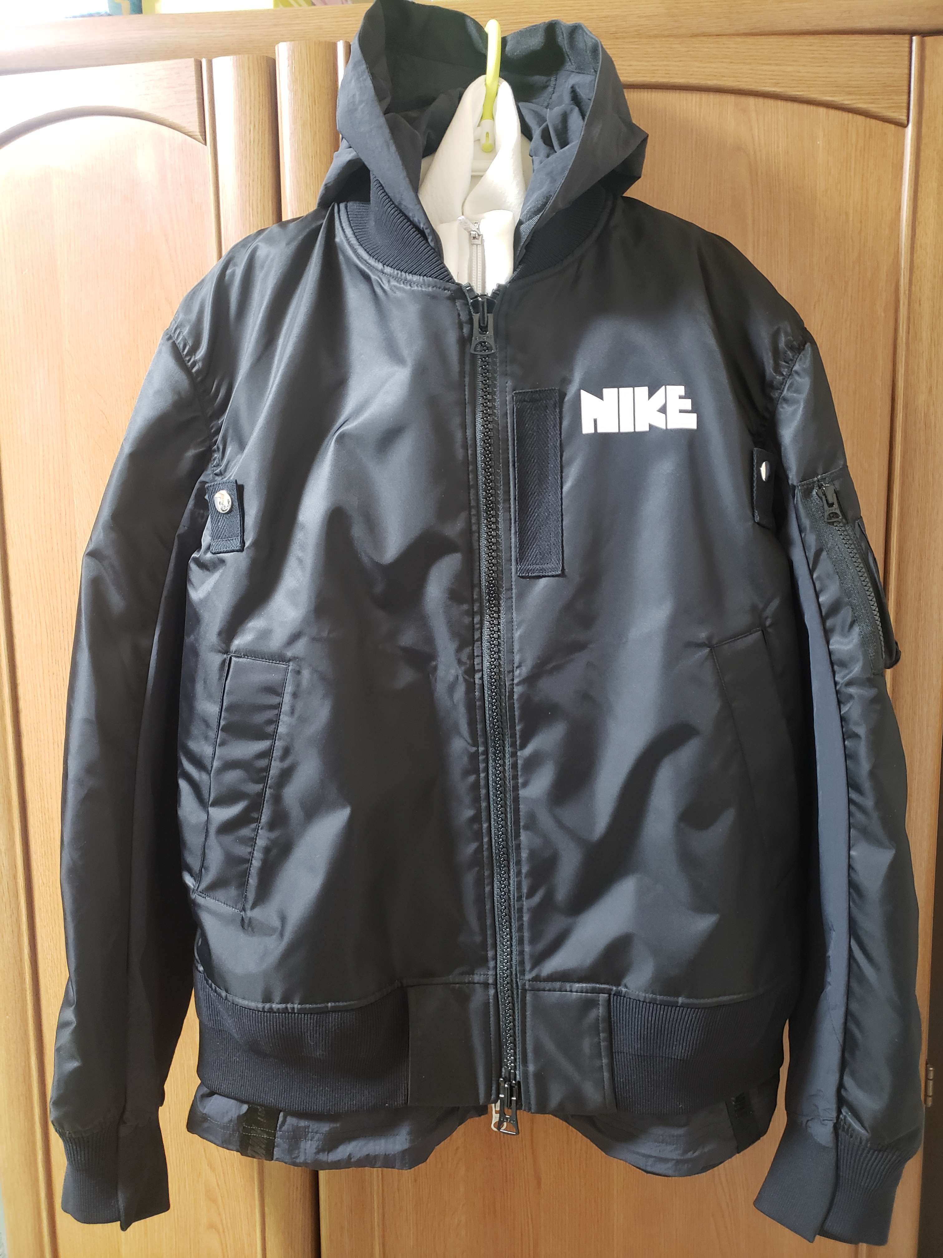 Sacai x Nike NRG Layered Bomber Jacket "Black"