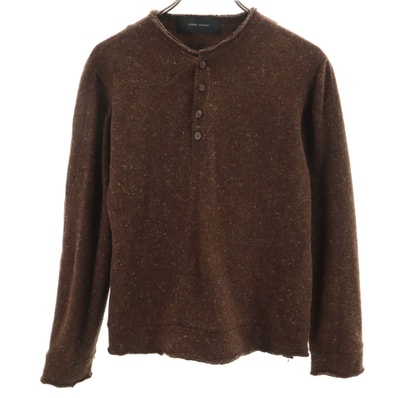 JOURNAL STANDARD ジャーナルスタンダード 日本製 ウール 長袖 ヘンリーネック セーター ブラウン ニット