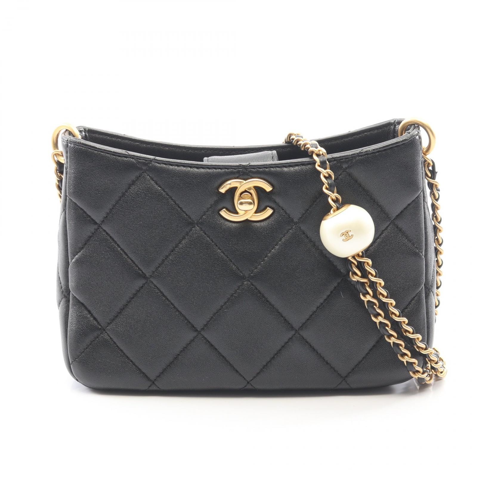 シャネル CHANEL マトラッセ ホーボーバッグ ショルダーバッグ バッグ ラムスキン(羊革) レディース ブラック系 AS4859 【中古】